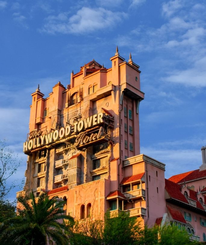 Hollywood Tower of Terror attraction at Hollywood Studios in Disney World