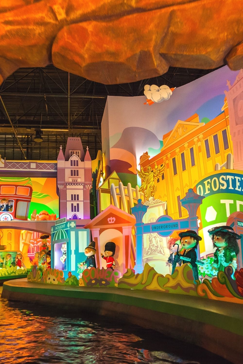 inside of It's a Small World ride at Magic Kingdom
