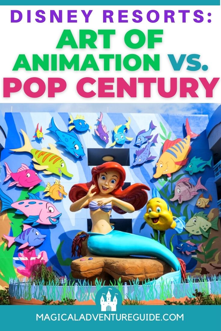 Ariel statue in the Little Mermaid area of Art of Animation resort at Disney World