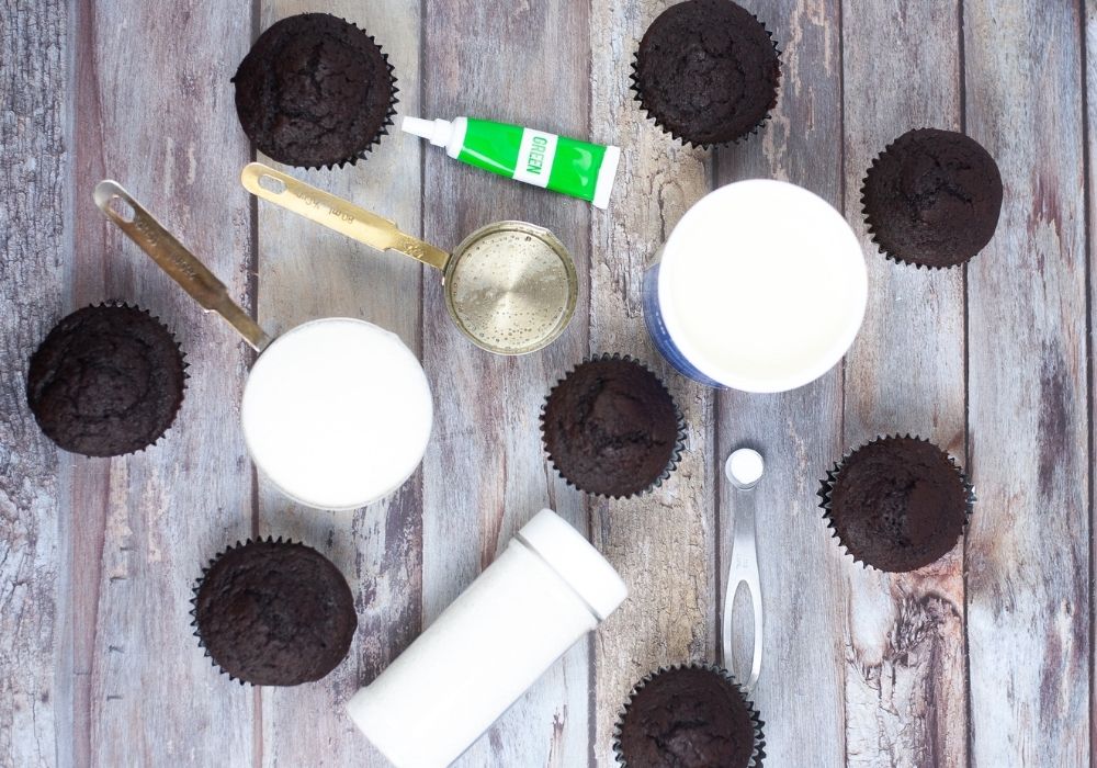 Ingredients for Encanto themed cupcakes