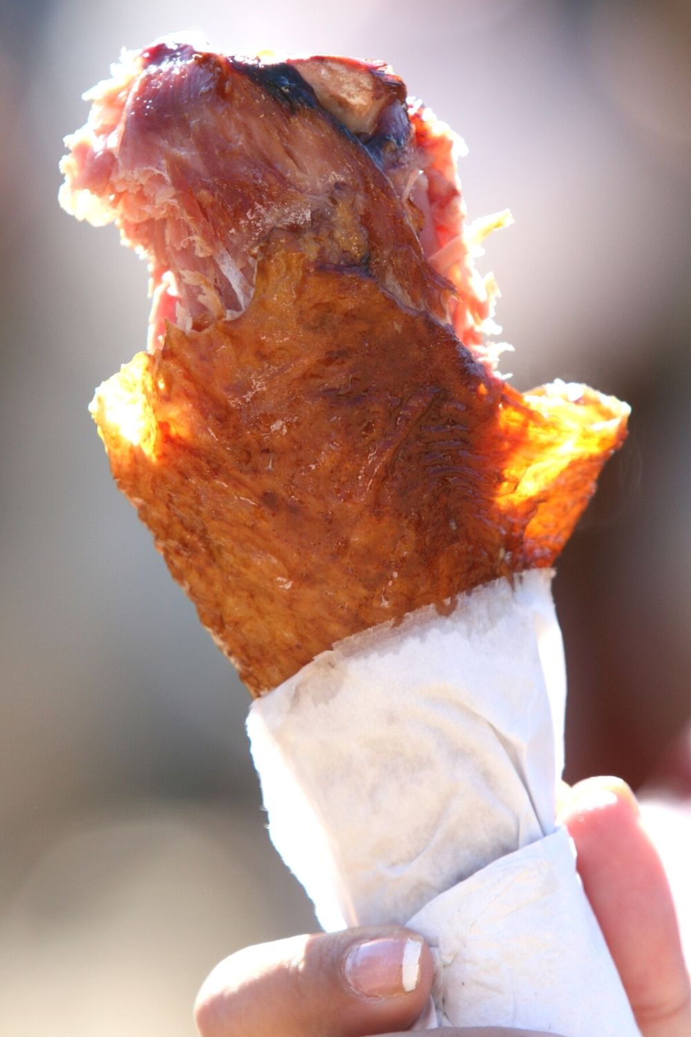 a smoked turkey leg served at Disney World