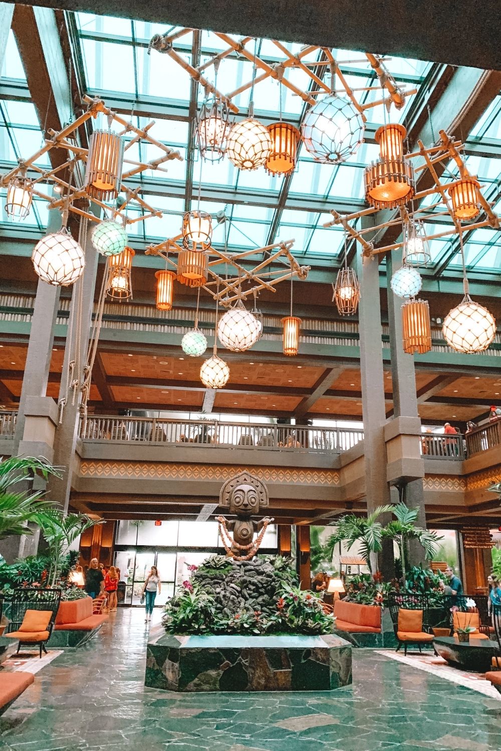 a view of the lobby in Disney's Polynesian Village Resort