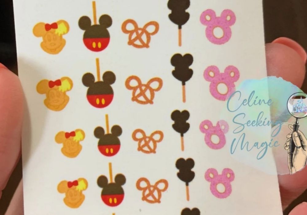 Disney snack decals for nail art