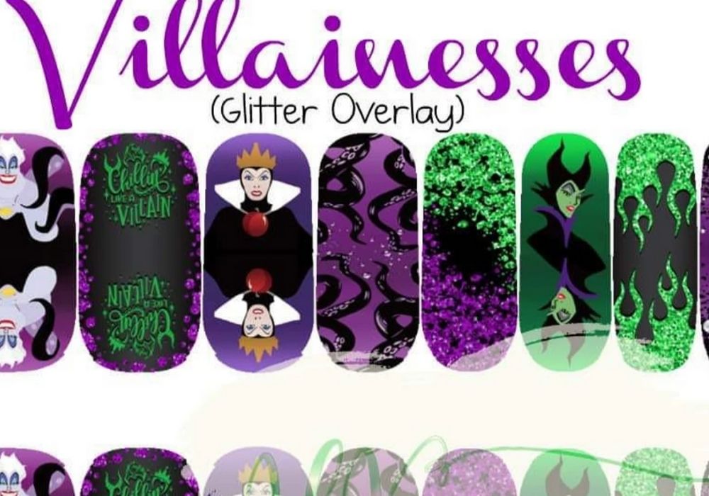 nail polish wraps featuring Disney villains