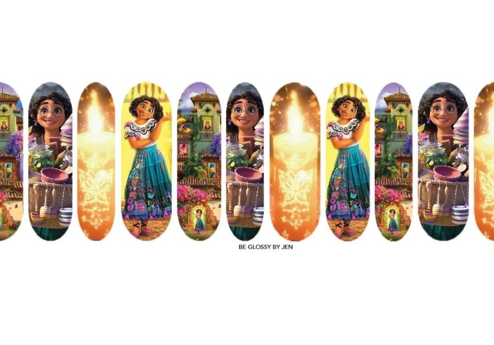 Encanto themed nail polish stickers