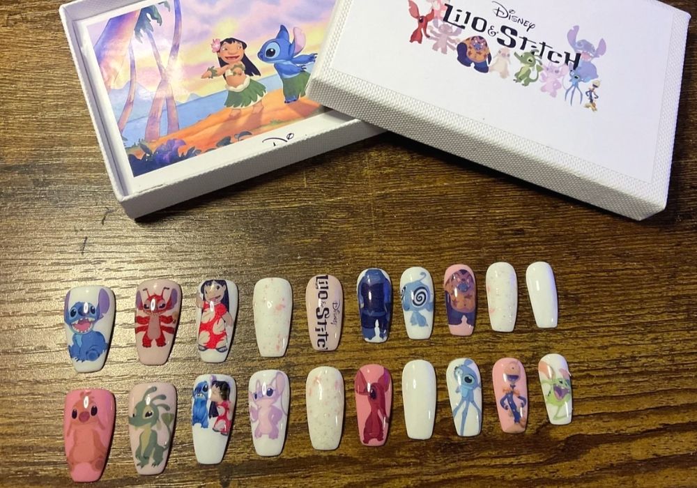 Lilo and Stitch press-on Disney nails