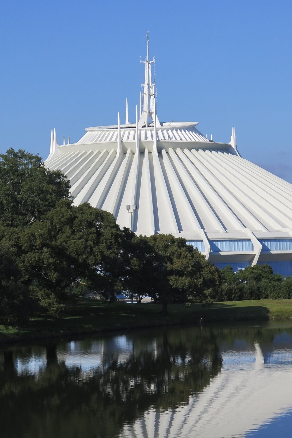 view of the outside of Space Mountain in Tomorrowlannd