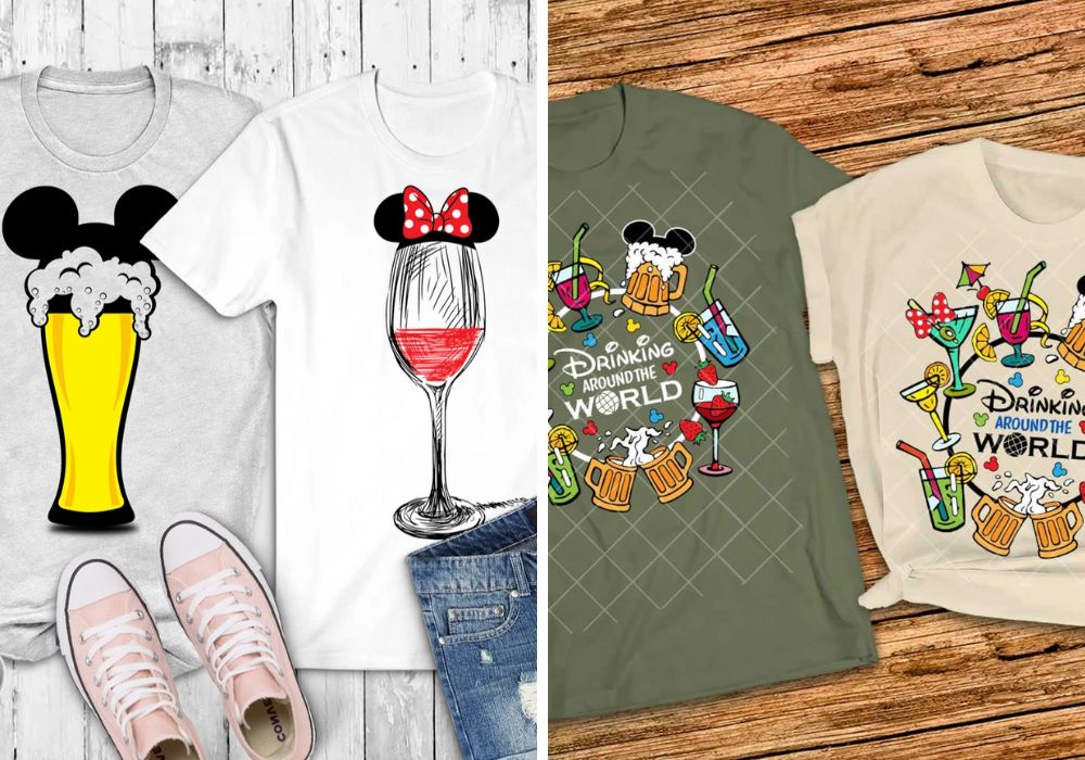 Disney drinks couples shirts