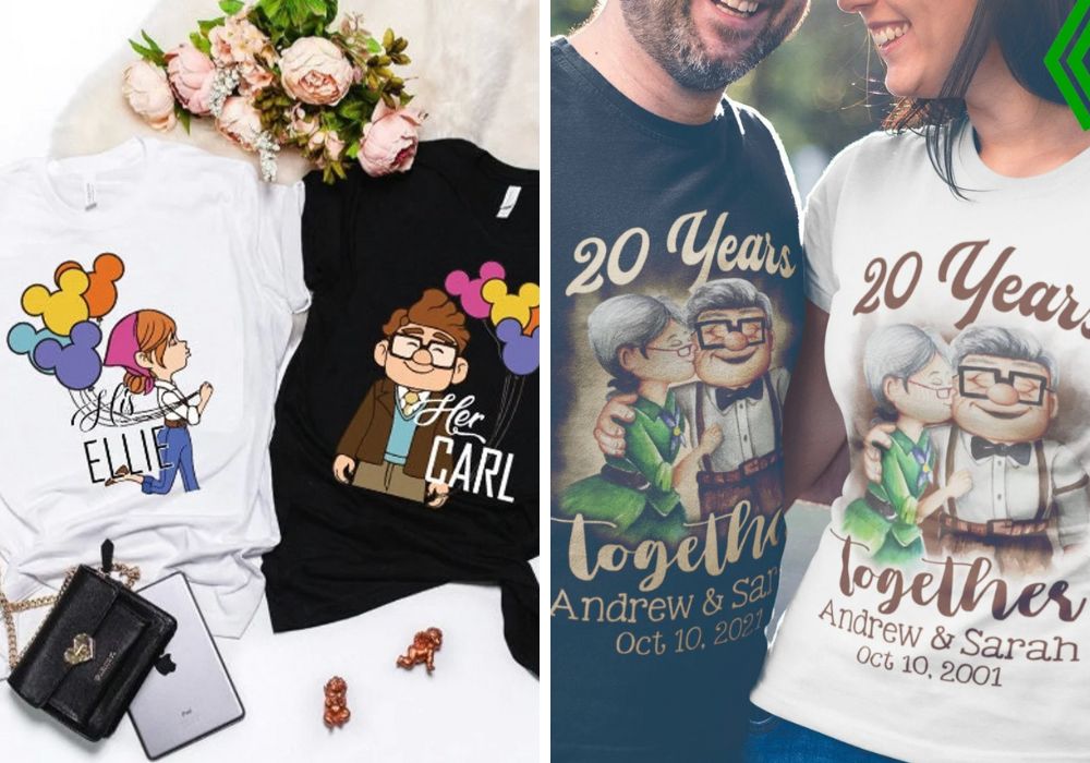 Disney's Up Couples Shirts featuring Ellie and Carl