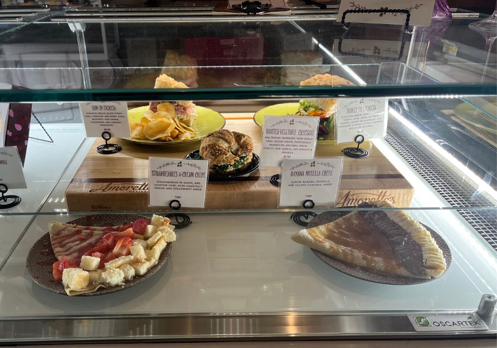 pastry case at Amorette's Patisserie in Disney Springs