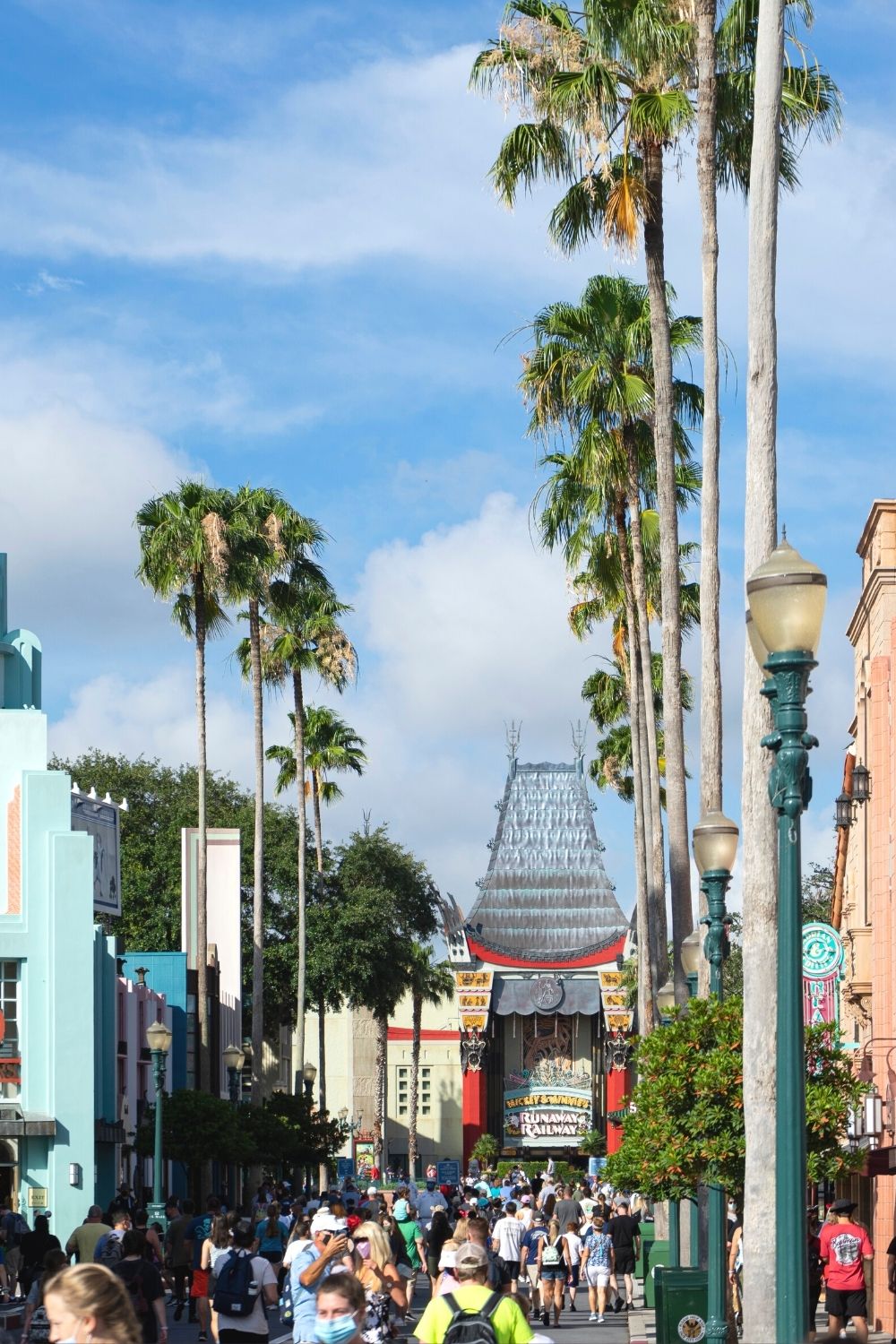 Guests walk in Hollywood Studios at Disney World