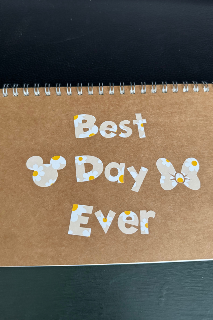 picture of floral letters spelling best day ever