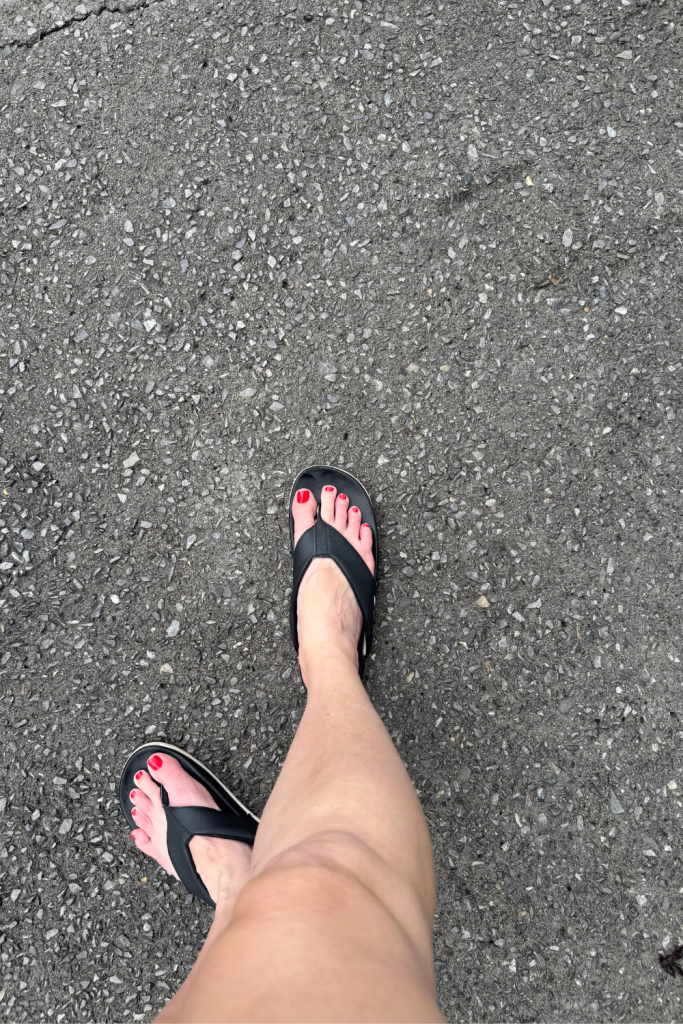 picture of shoes at a theme park